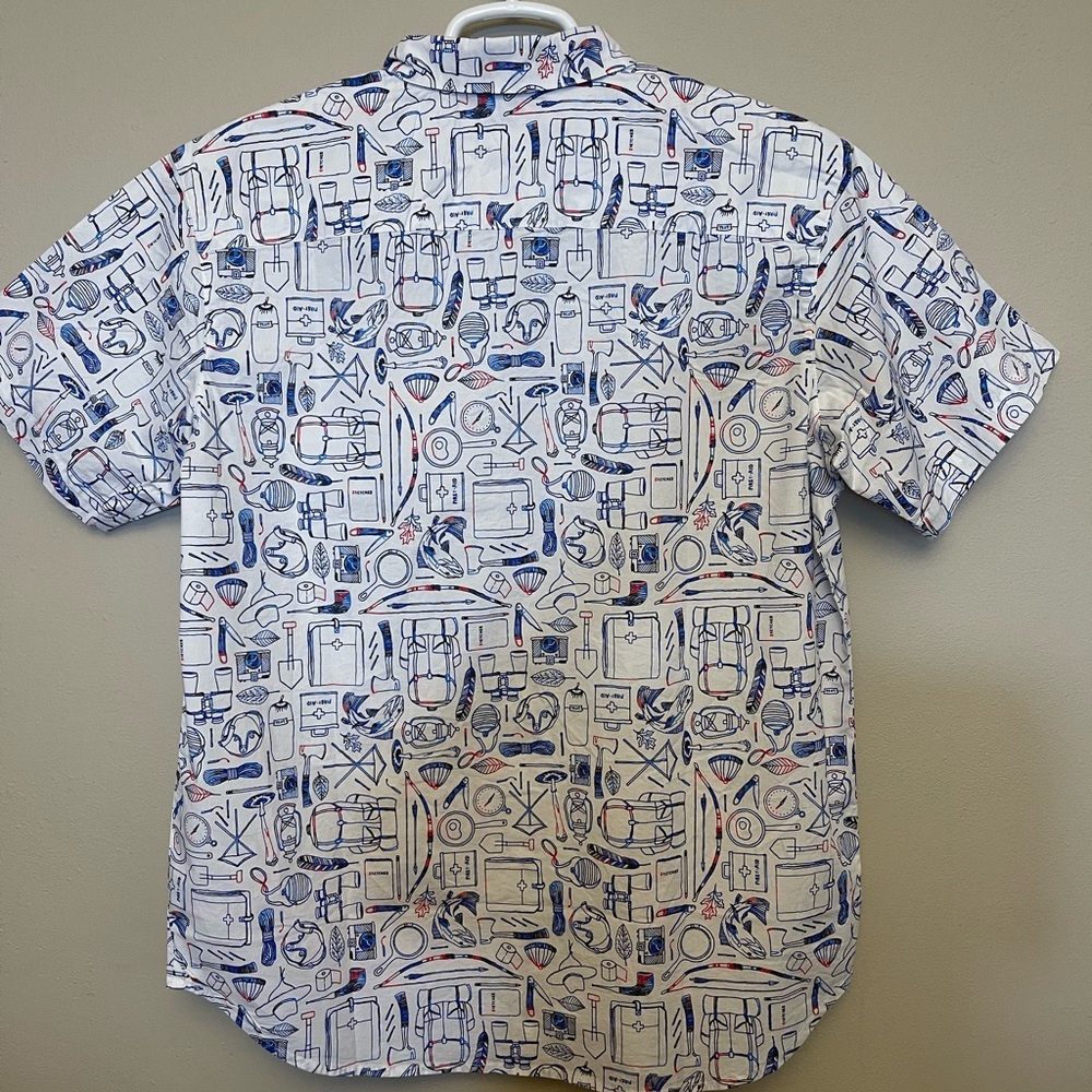 Columbia Men's Rapid Rivers Printed Short Sleeve Size XXL/ M. Mountain Red Camp - Picture 2 of 11